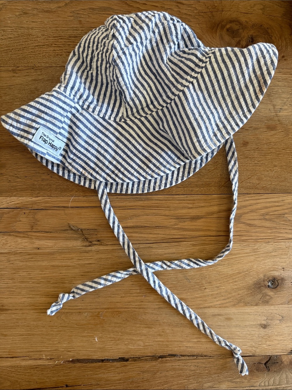 Flap Happy Navy & White Striped Sun Hat UPF 50+